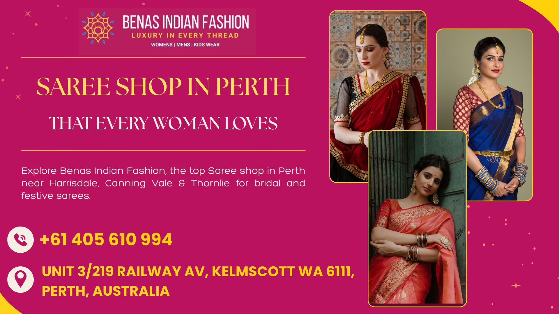 Saree Shop in Perth That Every Woman Loves – Benas Indian Fashion