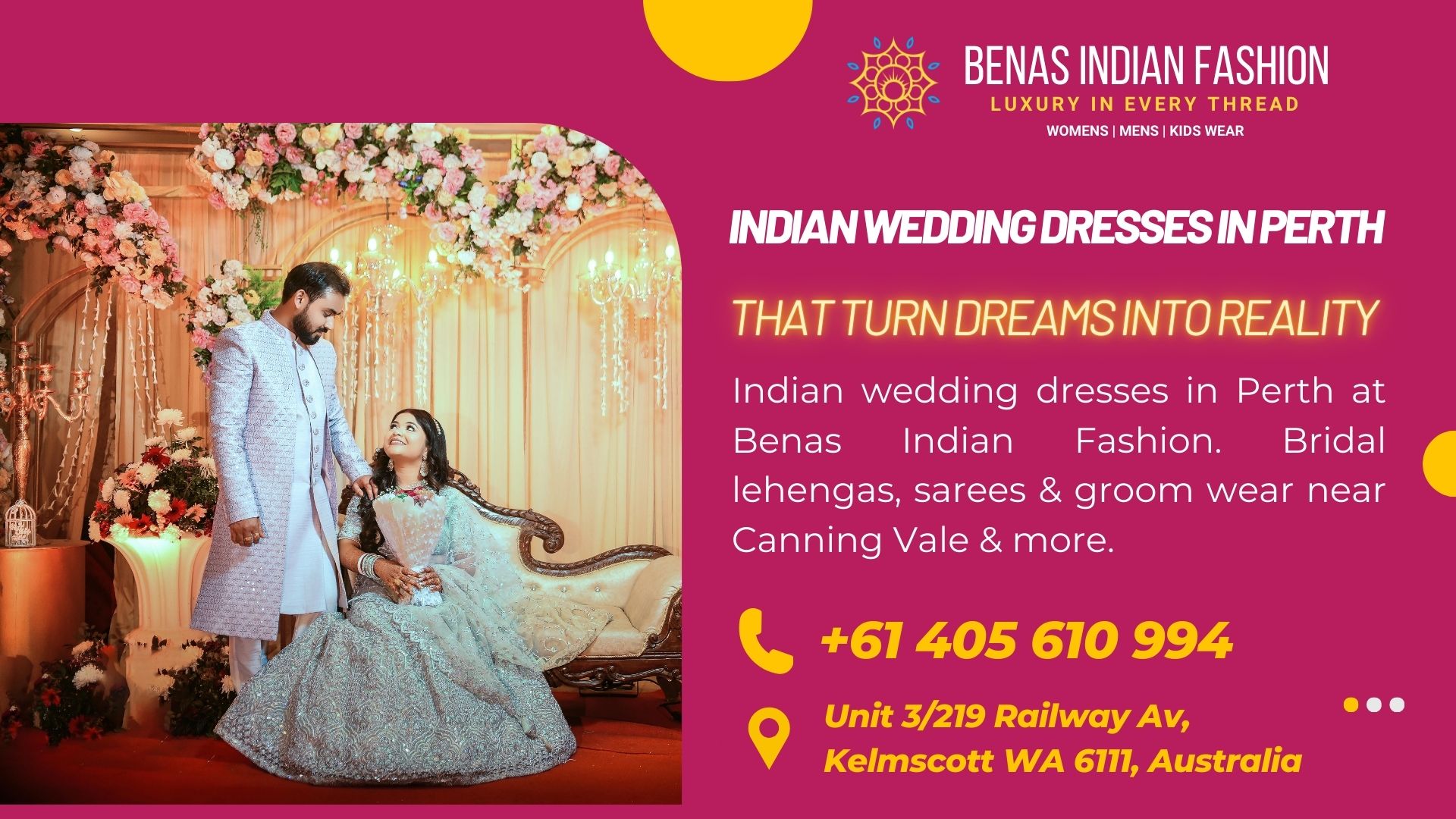 Indian wedding dresses in Perth